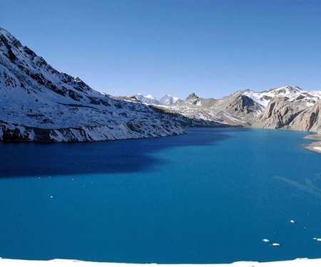 Thorong Pass with Tilicho Lake